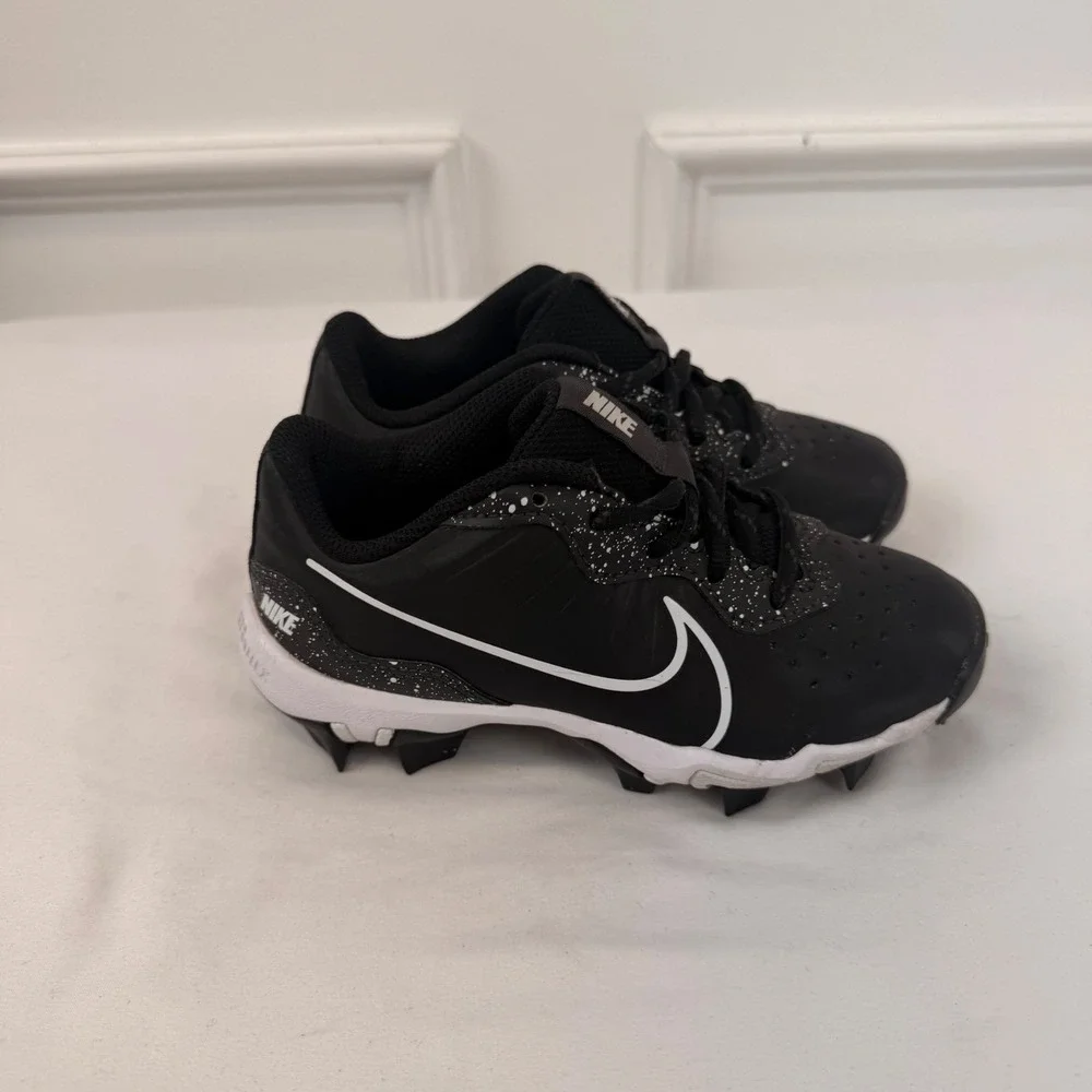 Nike Hyperdiamond 4 Keystone Boys Baseball Softball Cleats Black White